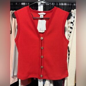 H&M BUTTON-FRONT SWEATER VEST